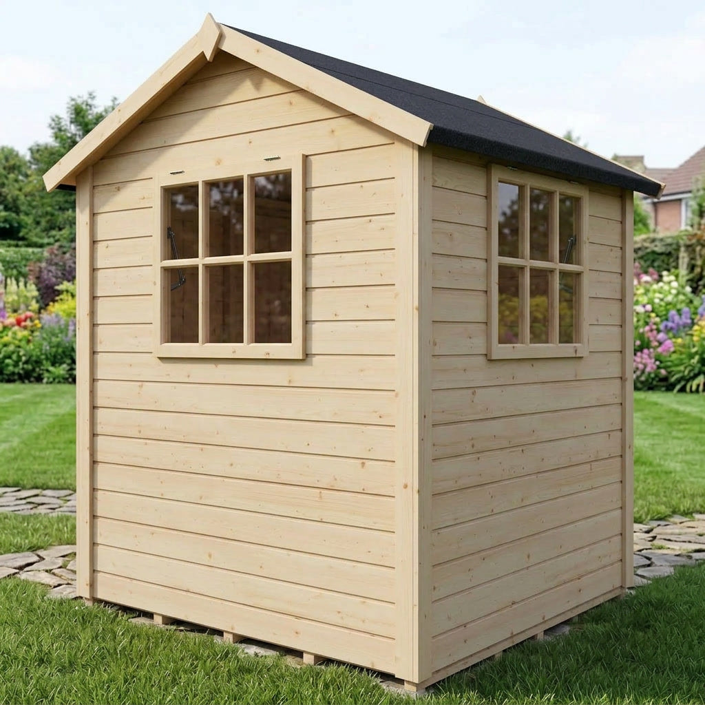 Aurazo 6ft x 6ft Garden Shed — With Windows